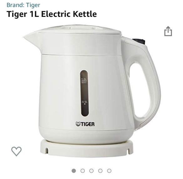 Tiger 1L Electric Kettle (With Box), TV & Home Appliances, Kitchen
