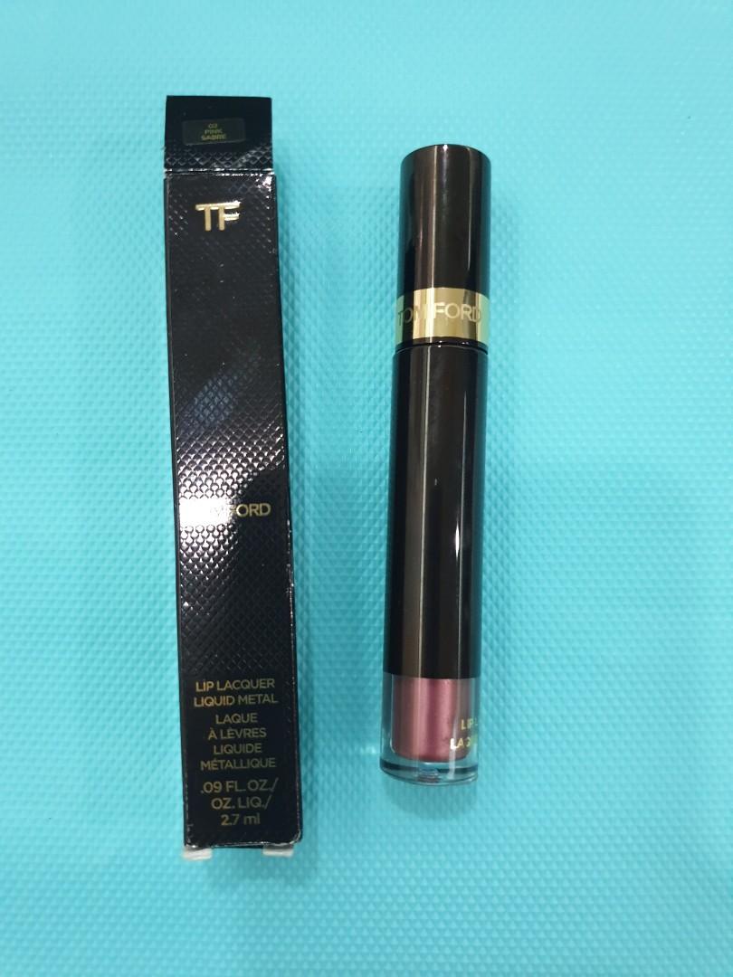 TOM FORD LIP LACQUER/LIQUID METAL 02 PINK SABRE, Beauty & Personal Care,  Face, Makeup on Carousell