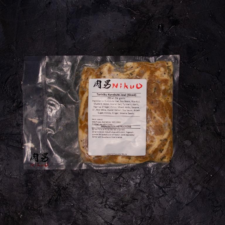 [nikuo frozen meat] toroniku kurobuta pork jowl (250g), Food & Drinks, Chilled & Frozen Food on