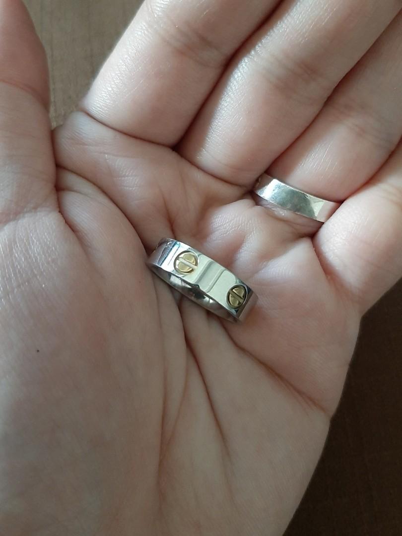 Two tone Cartier Stainless steel Ring 
