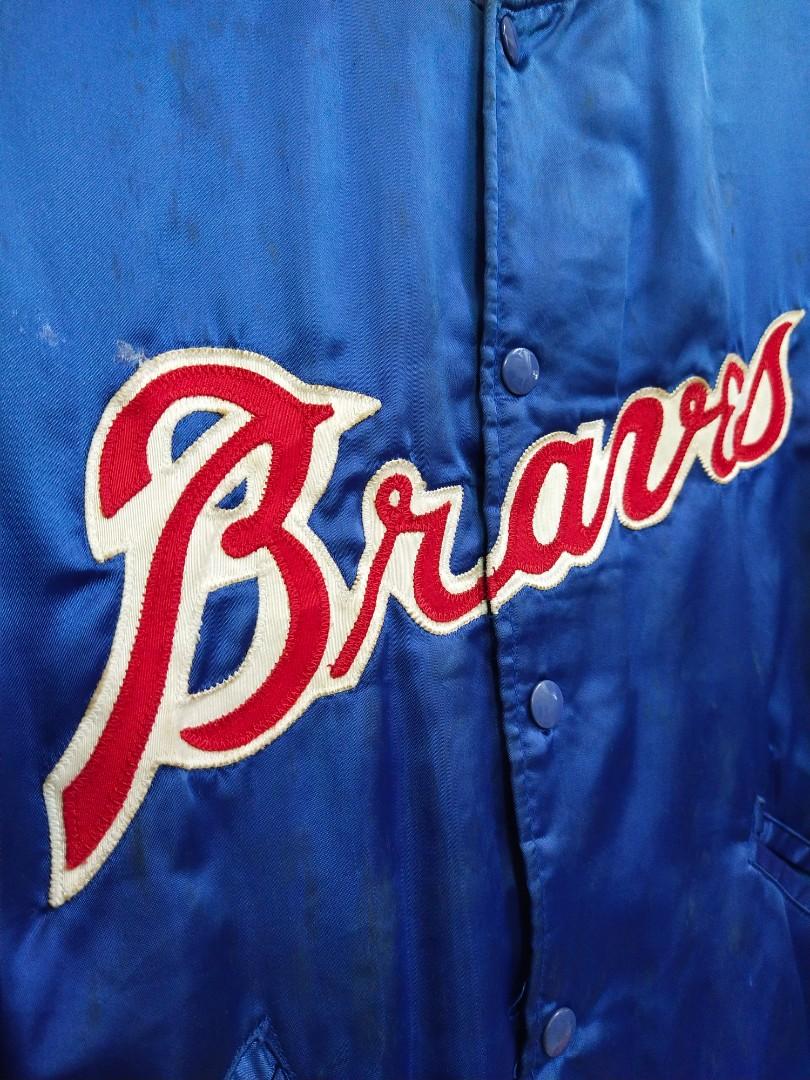 Atlanta Braves Jacket Men XL Felco Blue MLB Baseball Vintage 80s Felco Rare  USA