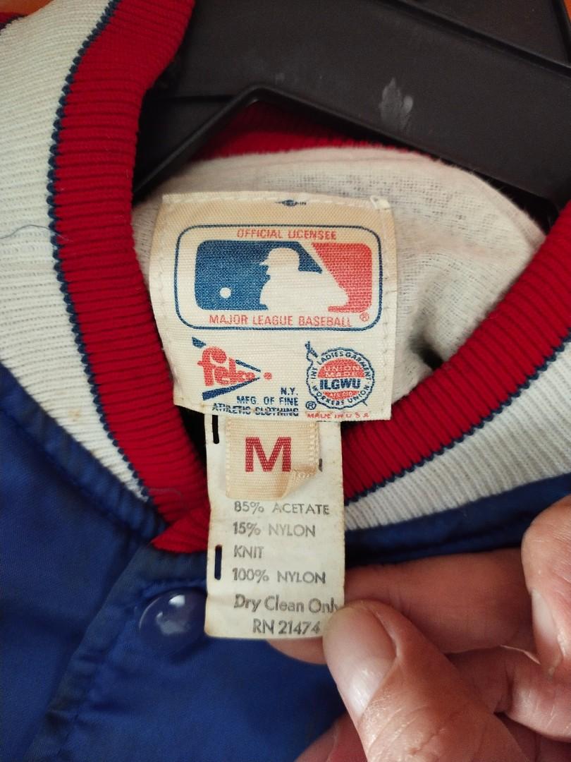 90's Atlanta Braves Felco Pinstripe MLB Jersey Jacket Size Large