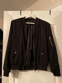 Zara Black Bomber Jacket