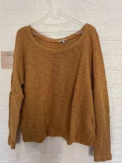 ZARA Choco Mustard Top