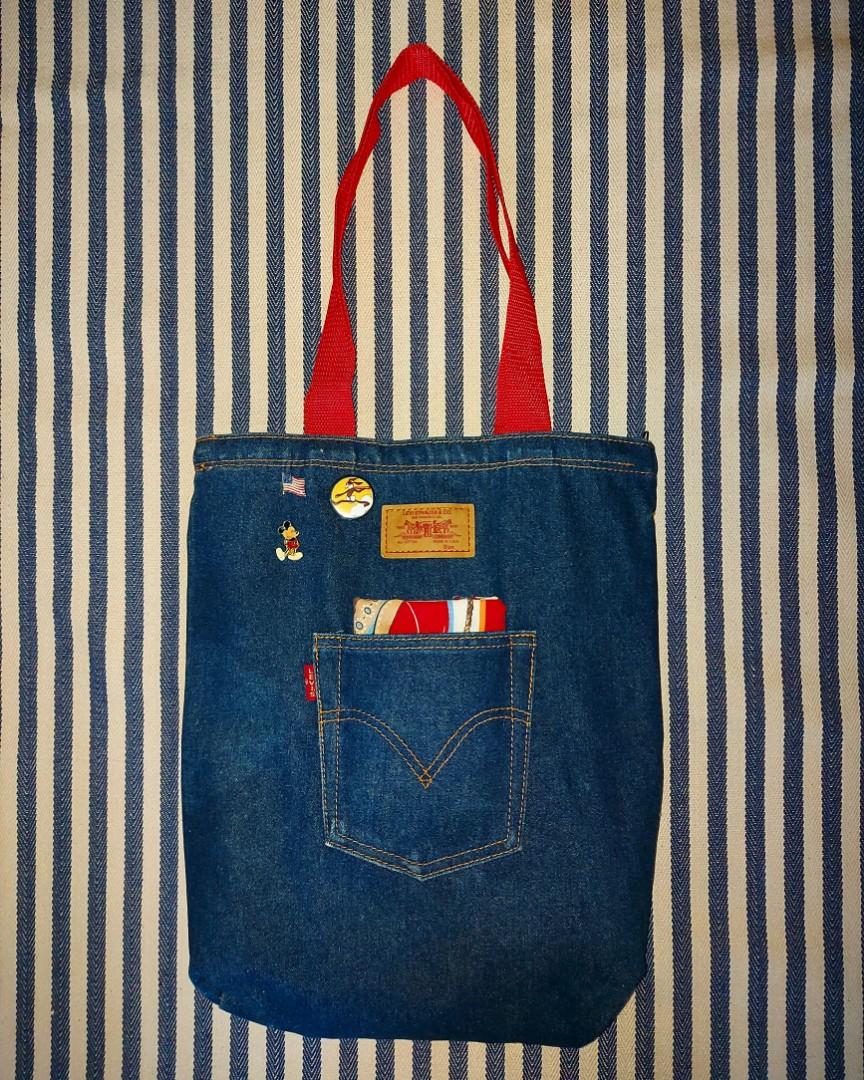 Levis 1960s Original vintage indigo denim tote bag 🇺🇸美國製#22雙