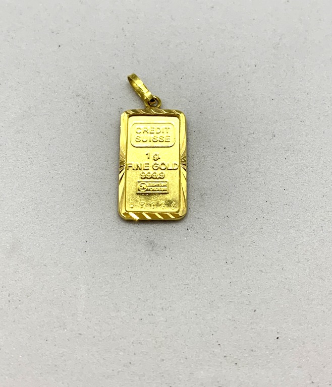 1 gram hotsell gold bar pendant