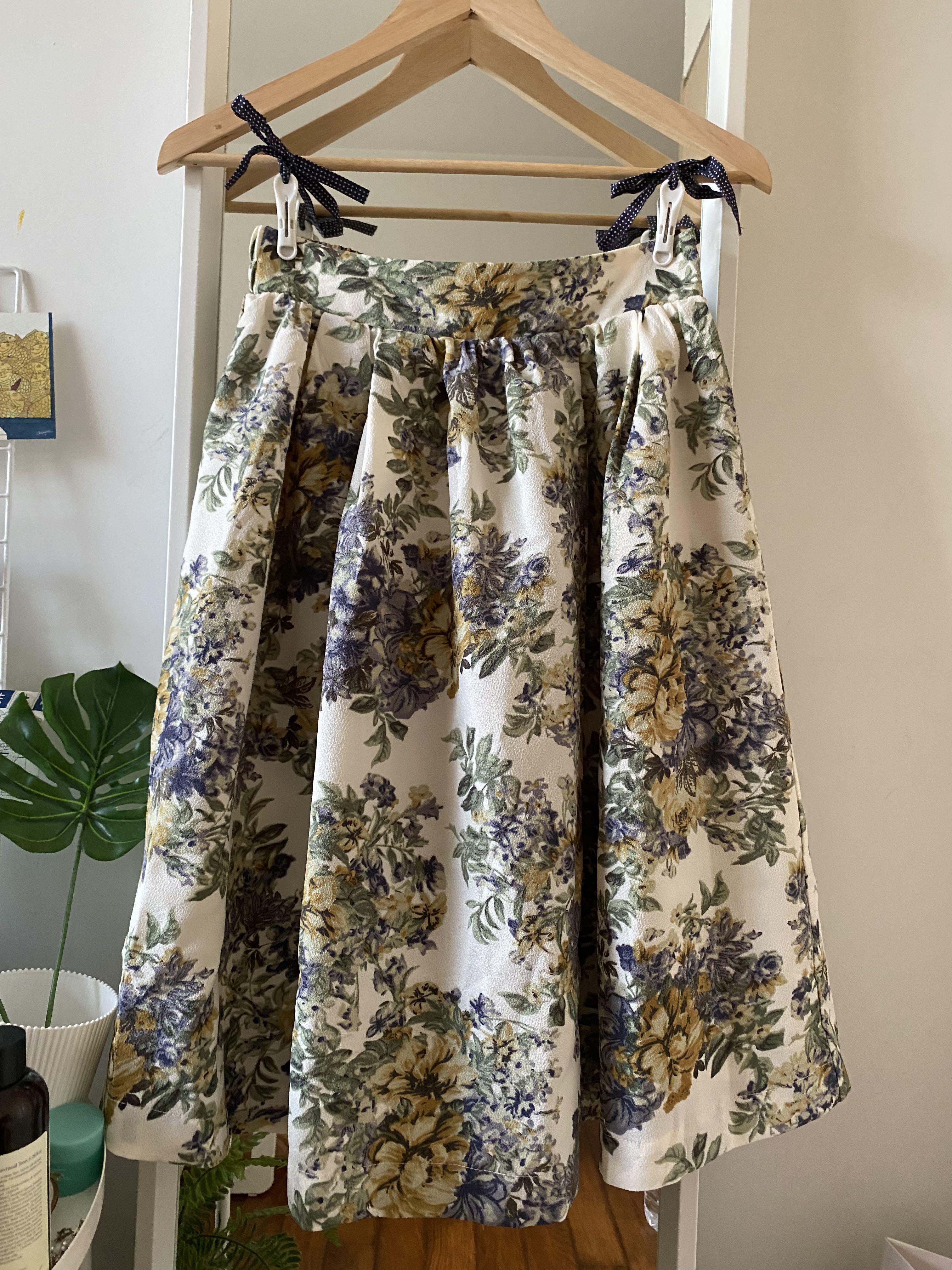 Floral skirt deals 80s