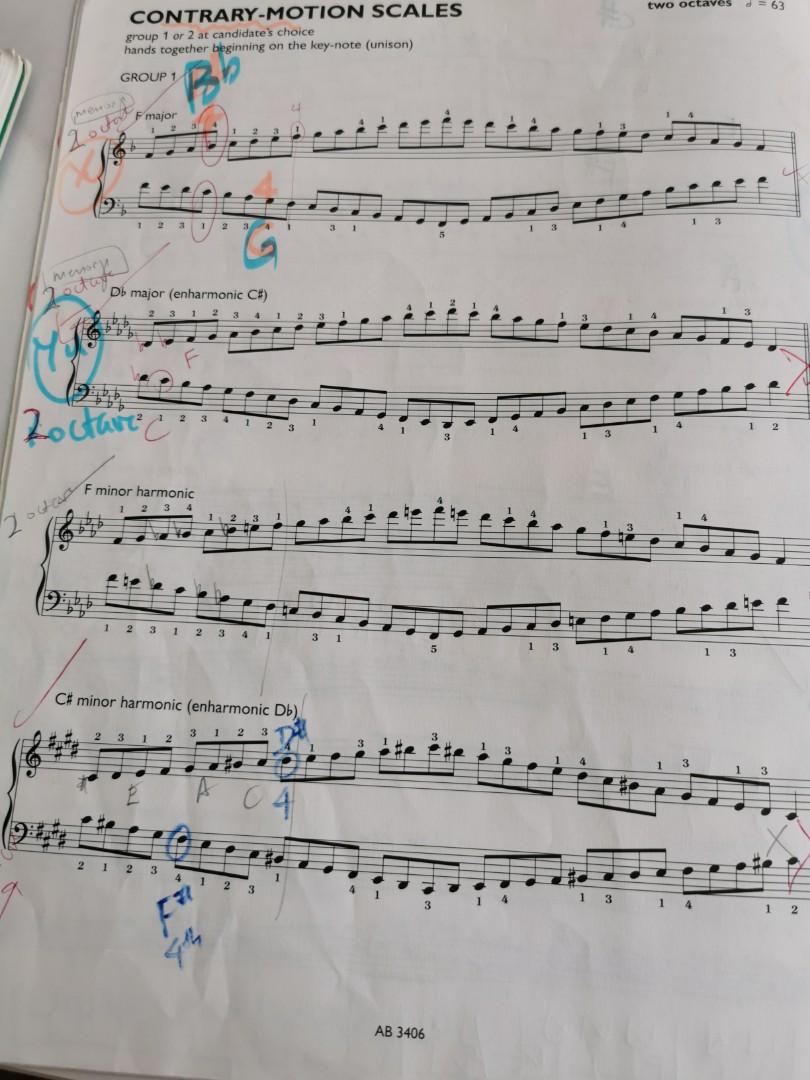 ABRSM G5 Piano scales and arpeggios, Hobbies & Toys, Music & Media