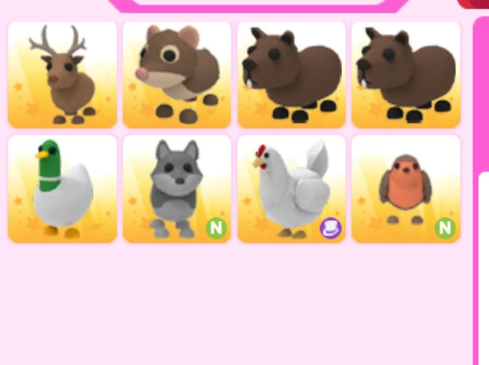 Adopt me old pets(Arctic fox, lamb, llama, platypus, turkey, zombie