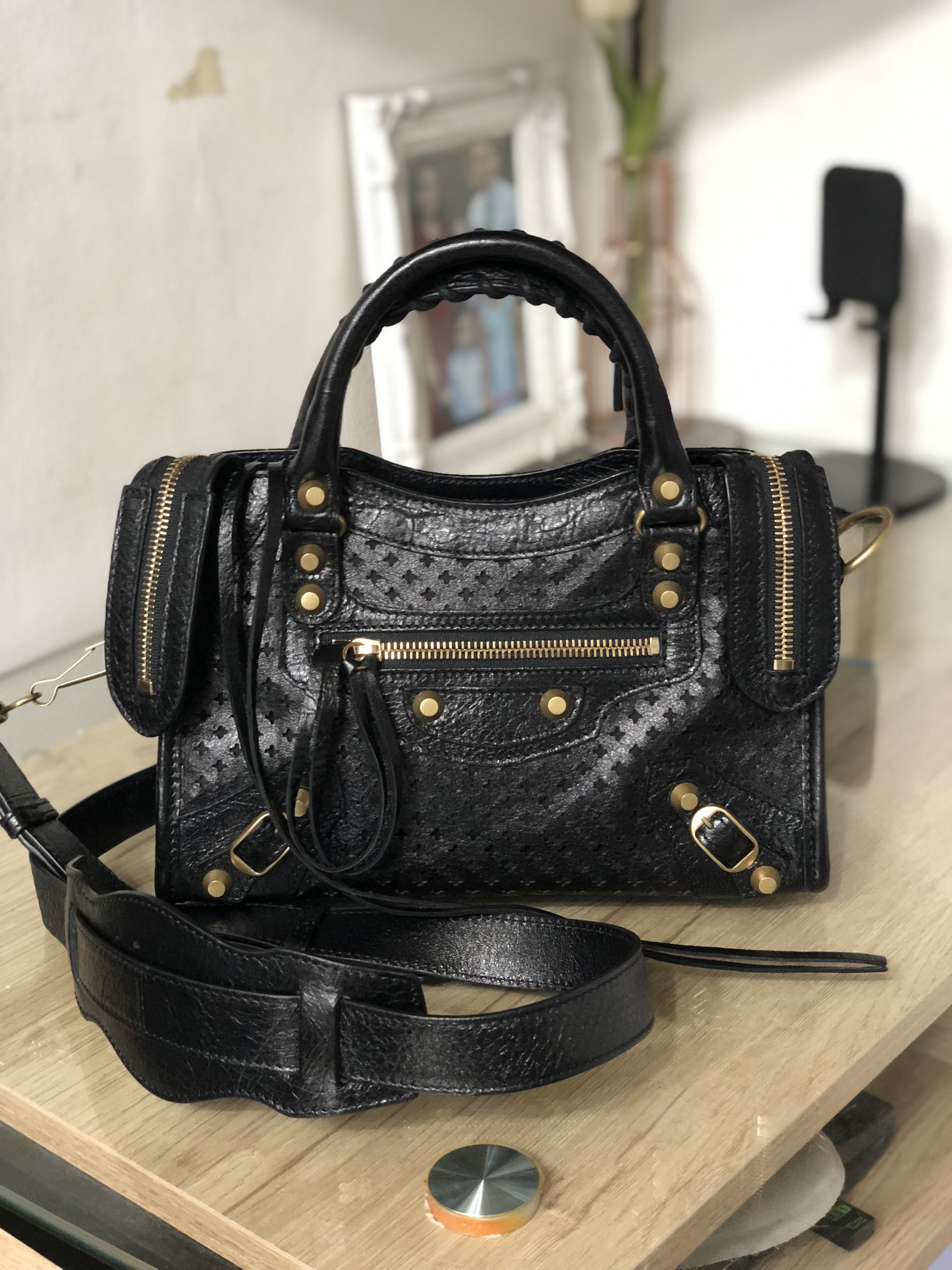 Balenciaga mini city gold hardware shop