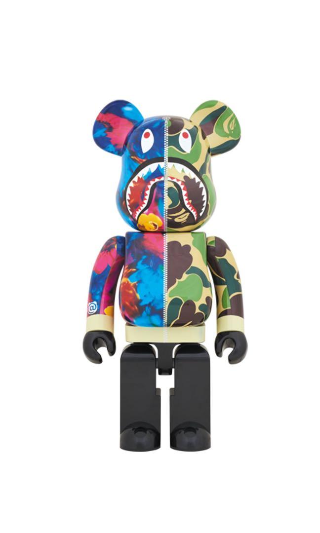 🐻全新現貨bearbrick be@rbrick 1000% bape shark x Mika Ninagawa