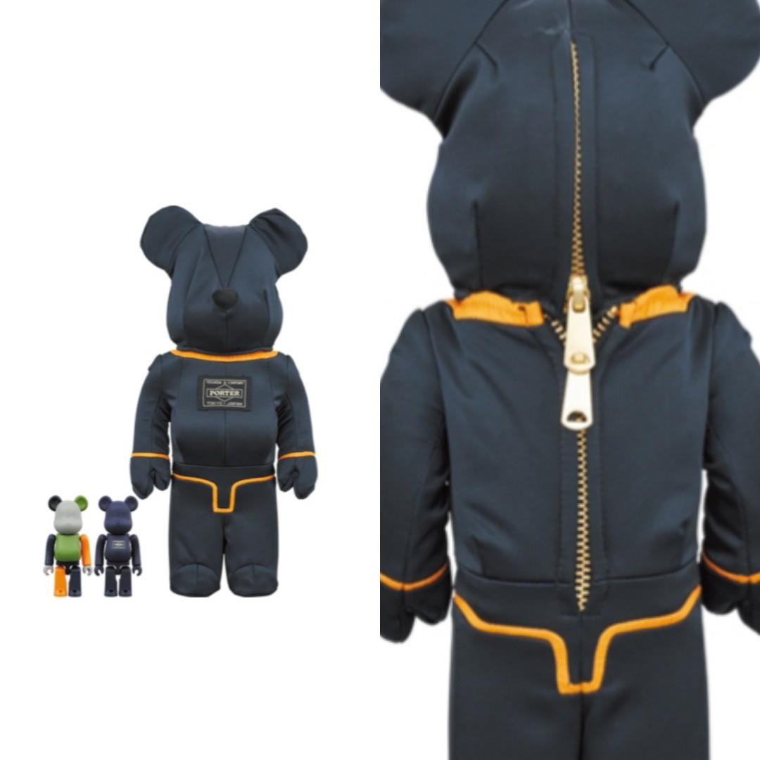 Bearbrick porter tanker Iron Blue 400%+100%