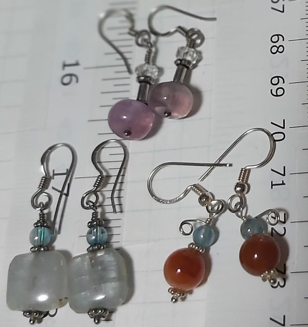Celestite earrings sales
