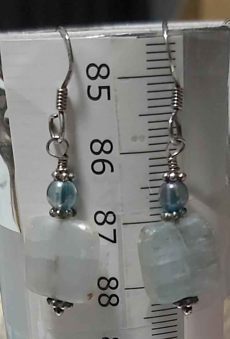 Celestite earrings top