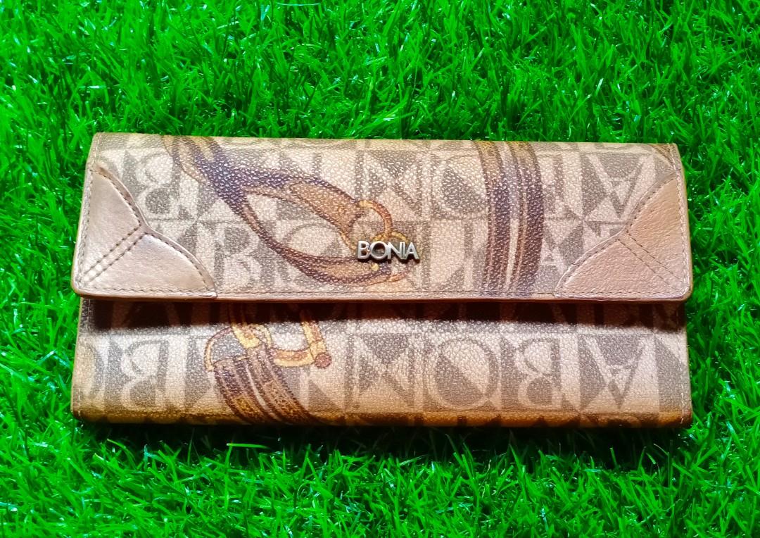 BONIA AUTHENTIC LEATHER LONG WALLET Women s Fashion Bags Wallets Purses Pouches on Carousell