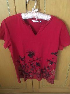 Bossini T-shirt merah XL
