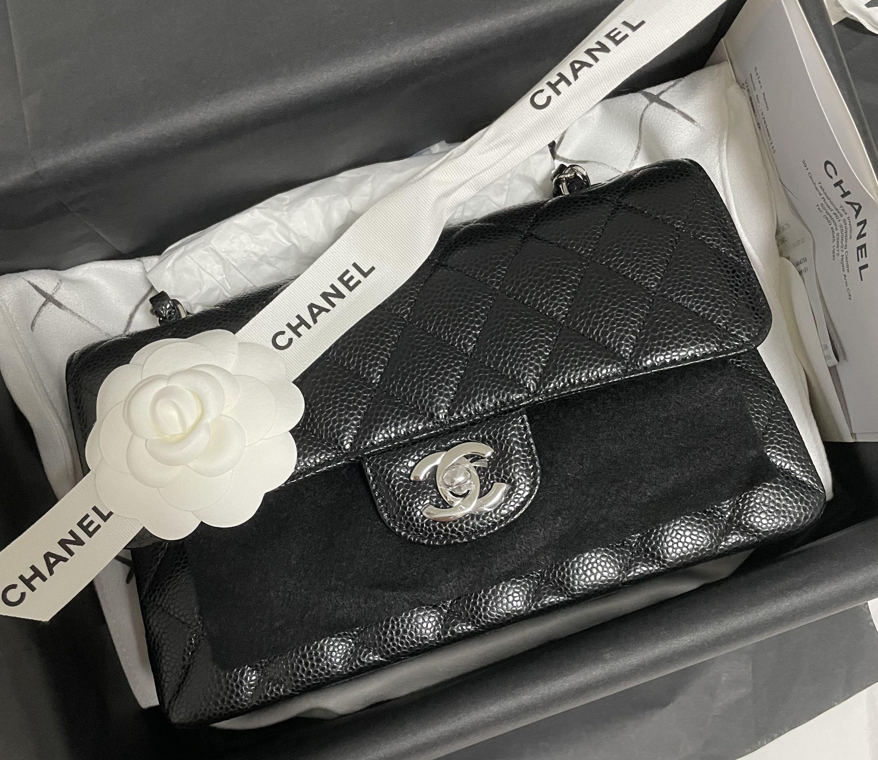 Chanel Classic Flap Small, Caviar with Silver Hardware, Luxury, Bags &  Wallets on Carousell