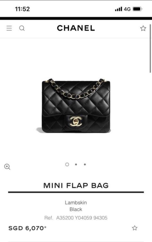 Chanel mini flap bag in square black Ghw Women s Fashion Bags Wallets Cross body Bags on Carousell