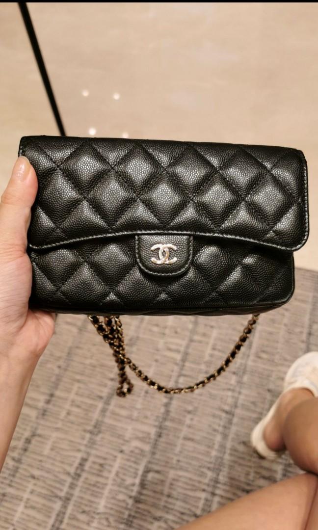 Chanel phone holder wallet on chain woc