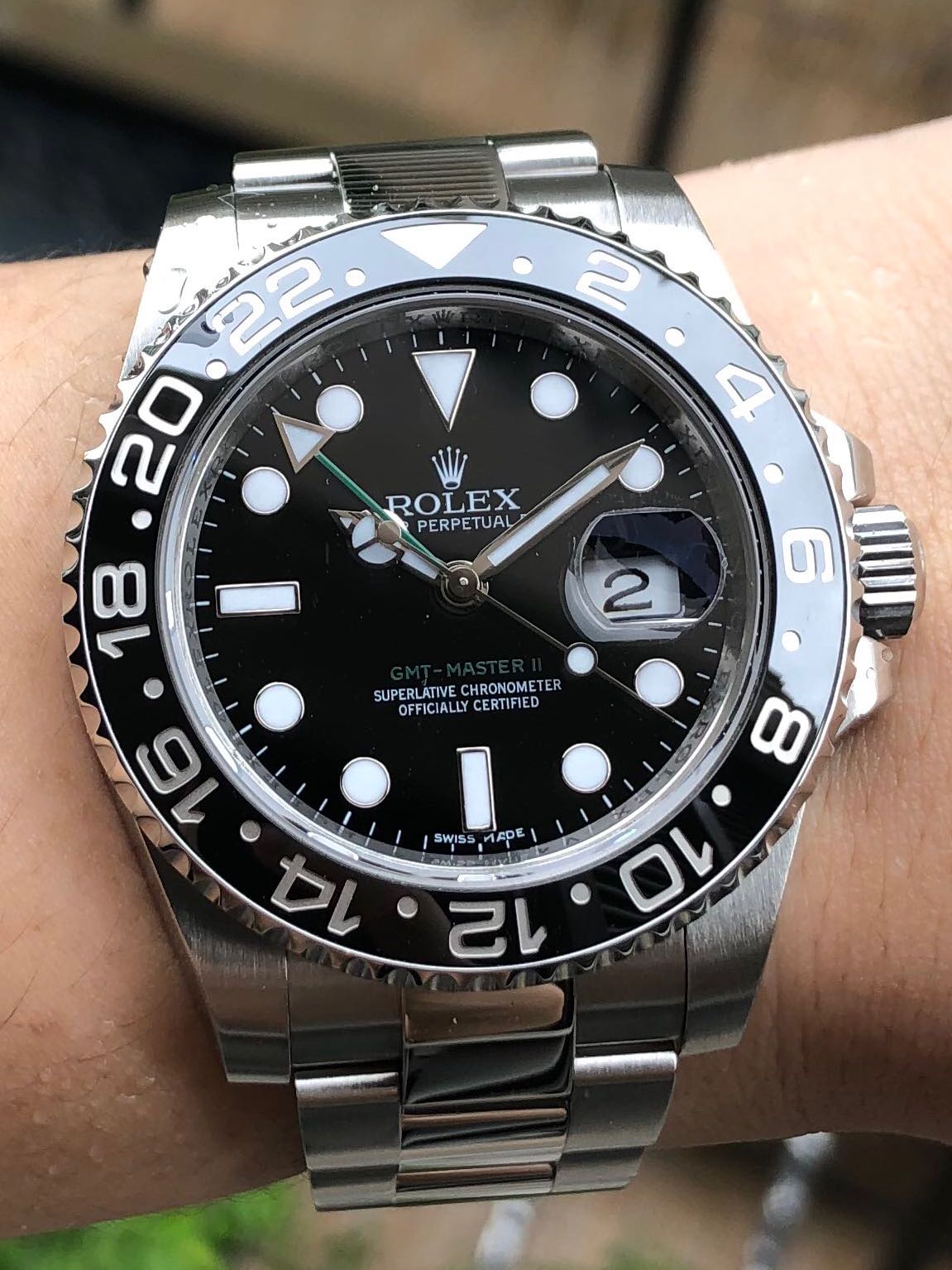 Rolex 116710ln sales stick dial