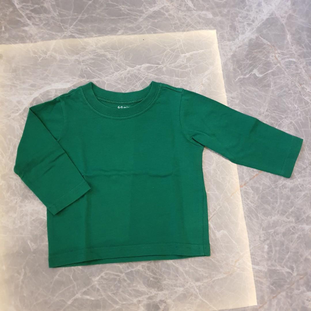 Children place green shirt long sleeve 