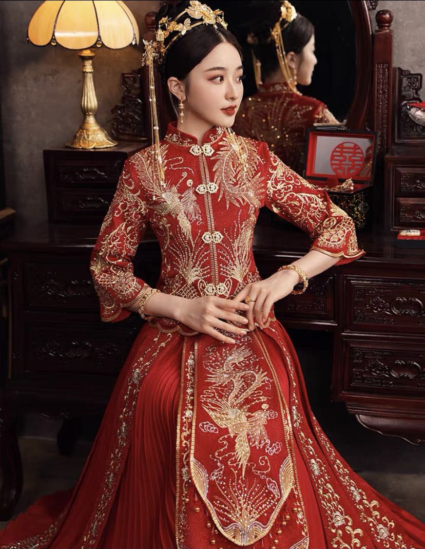 Chinese Wedding Kua, Women's Fashion, Dresses & Sets, Traditional ...