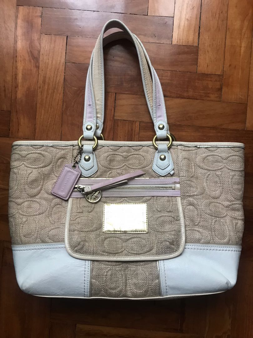 Coach raffia on sale bag