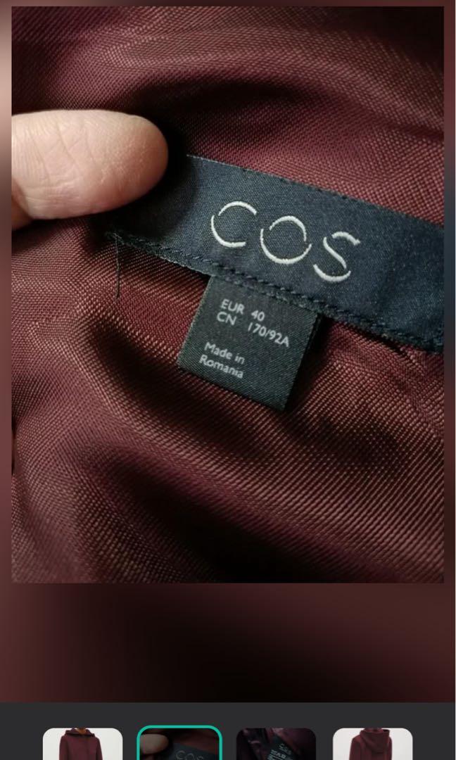 COS burgundy wool cashmere blend winter coat, Women's Fashion, Coats,  Jackets and Outerwear on Carousell