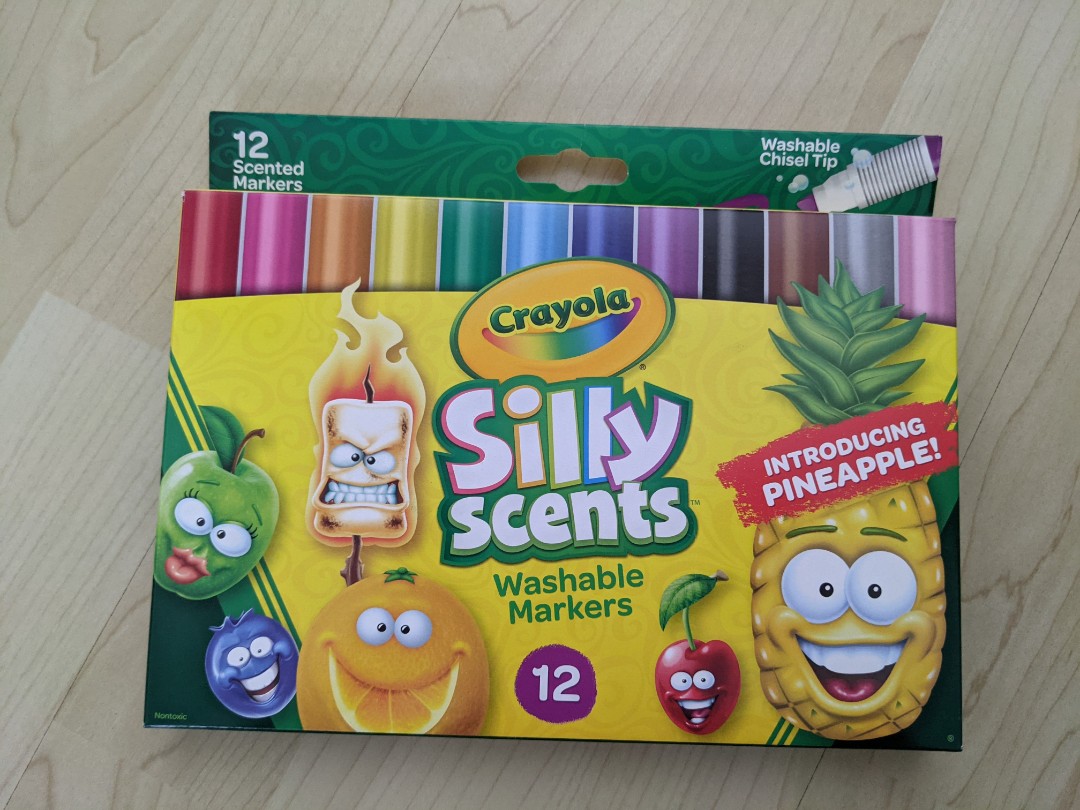 Crayola Silly Scent Chisel Tip Markers, 12 count, Hobbies & Toys
