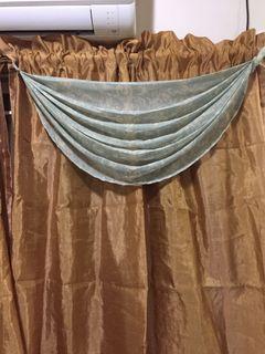 Curtain Drapes/ Valance  light green (2 pcs)