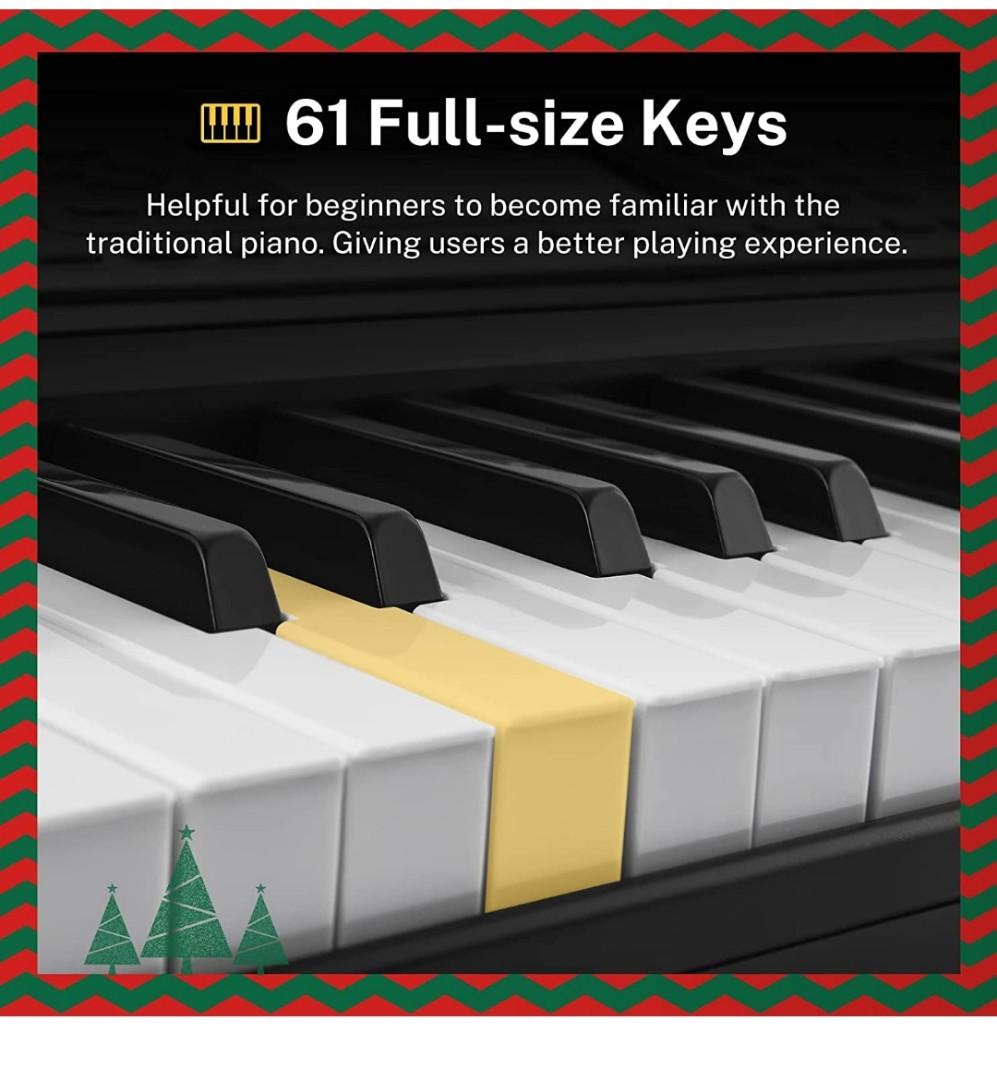 Donner 61 Key Piano Keyboard, Keyboard Piano for Beginner/Professional