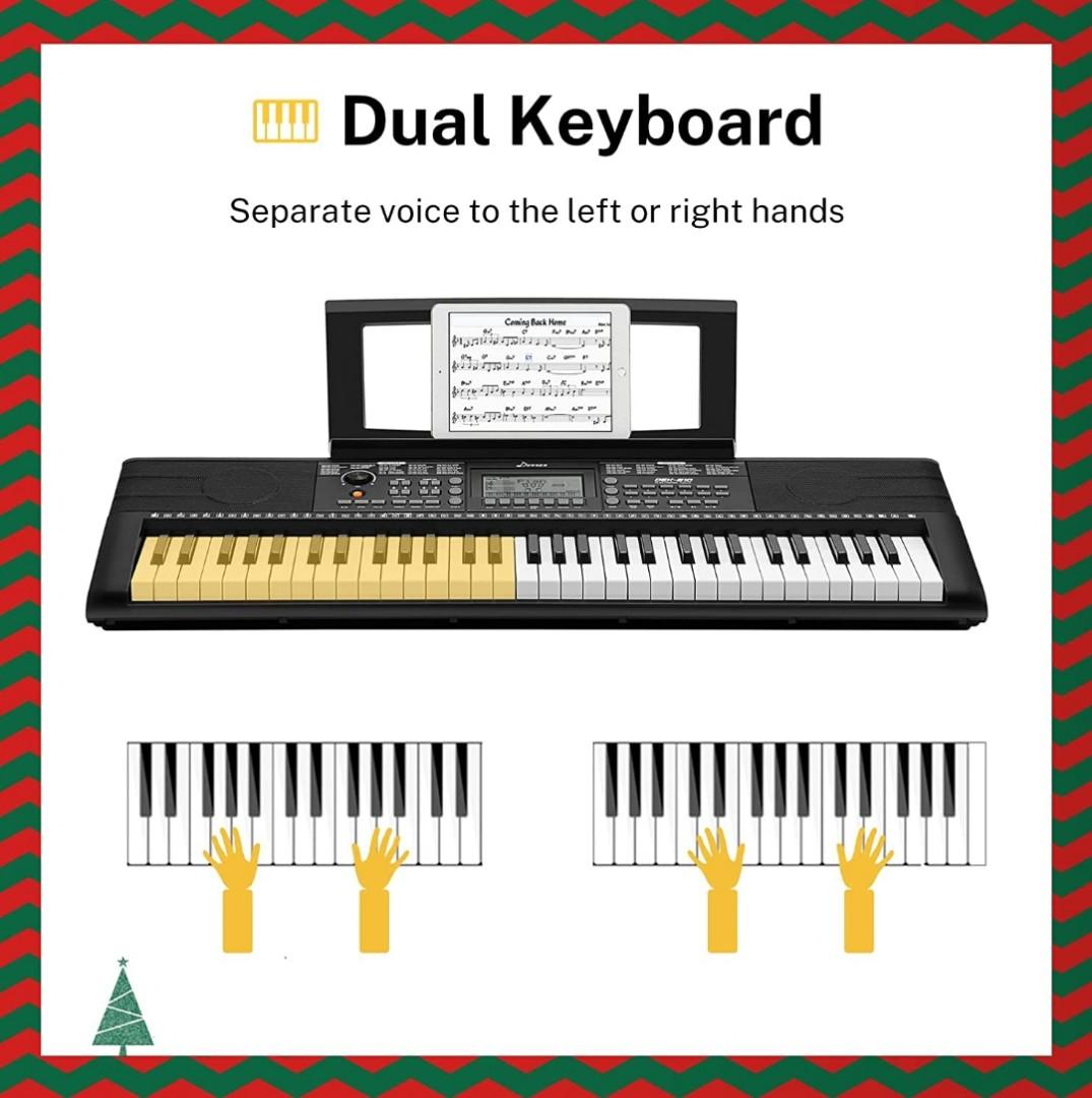 Donner 61 Key Piano Keyboard, Keyboard Piano for Beginner/Professional