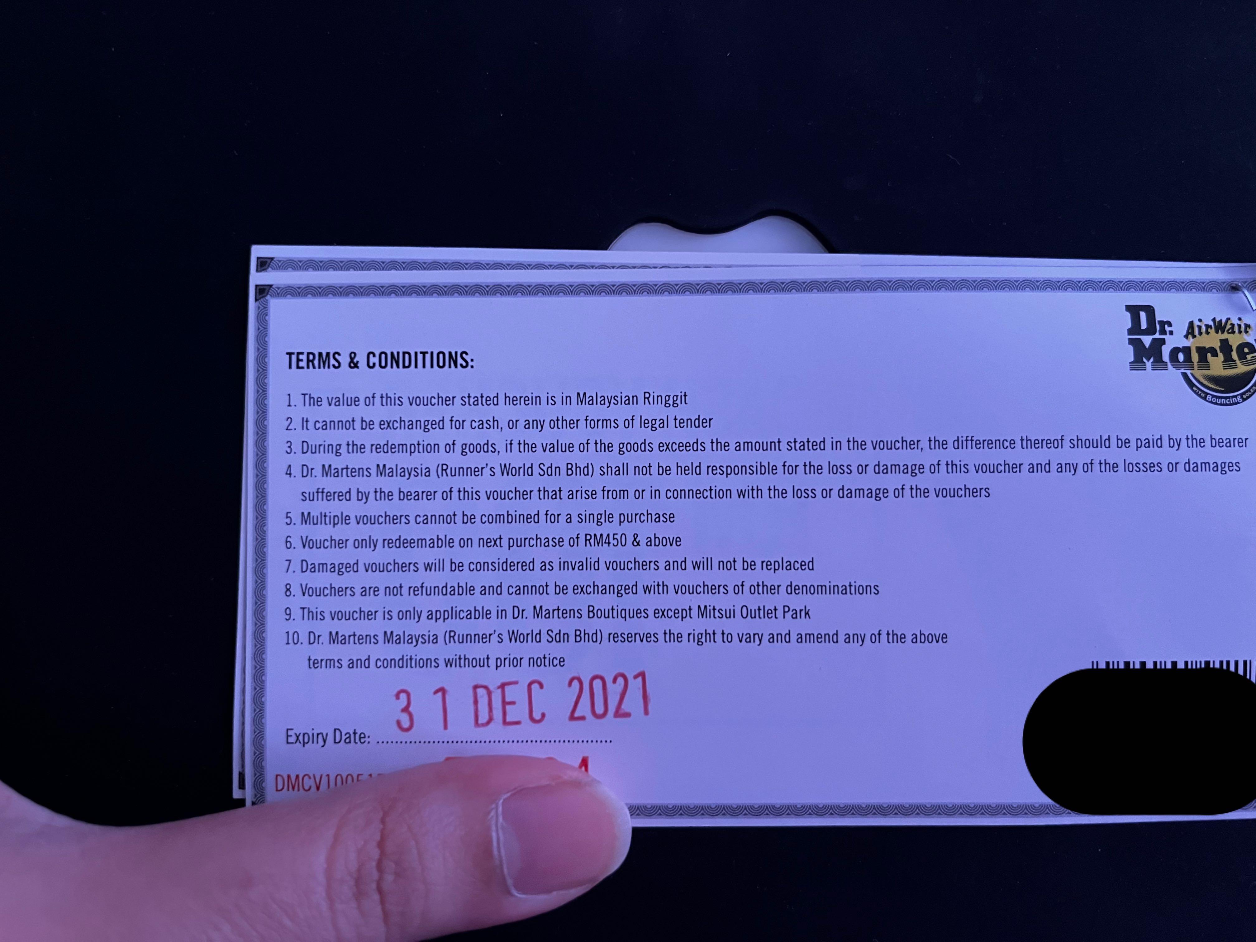 Dr Martens RM200 cash voucher