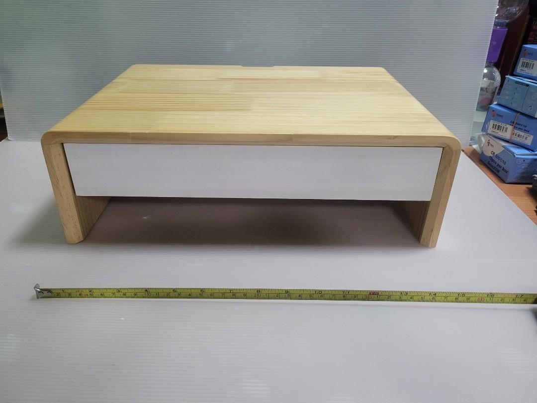 Ducky one keyboard, wooden wrist rest, monitor stand set, Computers