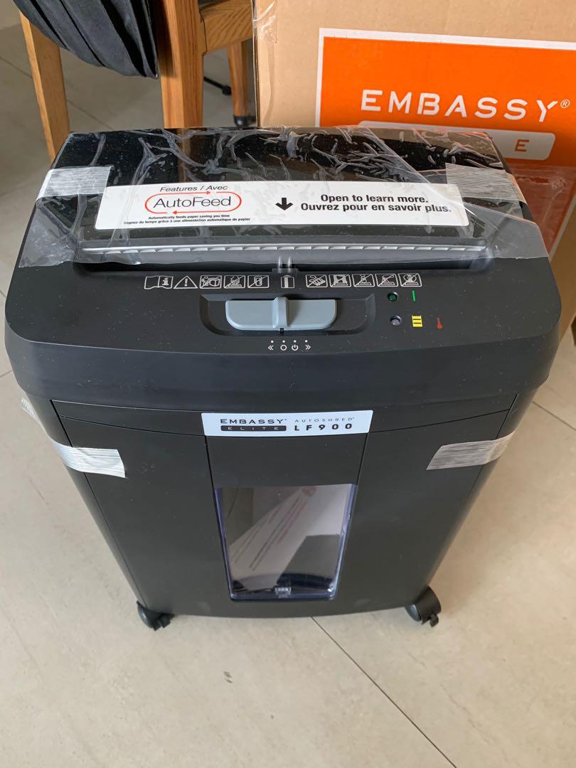 Blue 9 Sheet New Embassy Elite Auto Feed Microcut Paper Shredder 