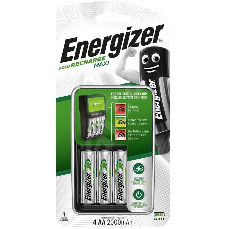 ENERGIZER Recharge Maxi Battery Charger (CHVCM4) (Category: Chargers) located in Manila. Submitted by dyoza2008 (Listing ID 1129524012, Image 1). Description: SRP- 1499.95 PRODUCT SPECS The Energizer Maxi Charger is an exceptional everyday battery charger for all your essential devices. Charges up to four AA or AAA batteries overnight Easily identifiable color changing lights that show consumers straight away where their AA and AAA batteries are 