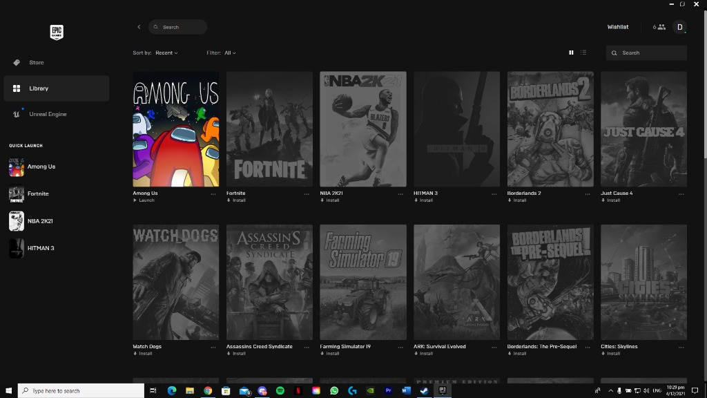 Epic Games account with many games, Video Gaming, Video Games, Others ...