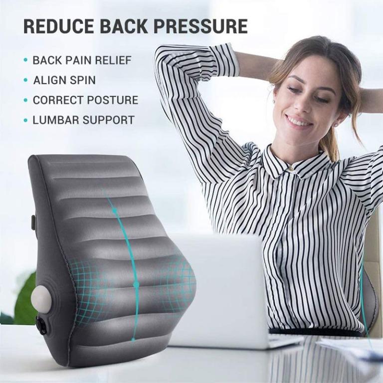 Ergonomic Spinal Back Cushion Support Lumbar Pillow Portable