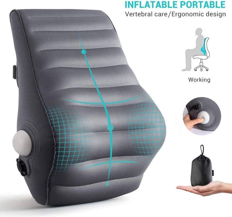 Ergonomic Spinal Back Cushion Support Lumbar Pillow Portable