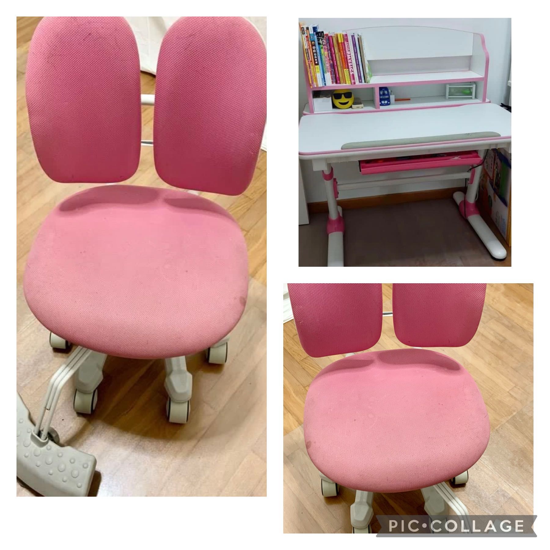 Ergoworks kids study table & chair adjustable height , Furniture & Home