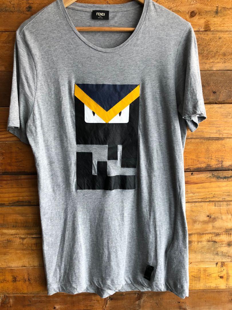 Fendi monster tshirt original Fesyen Pria Pakaian Atasan di