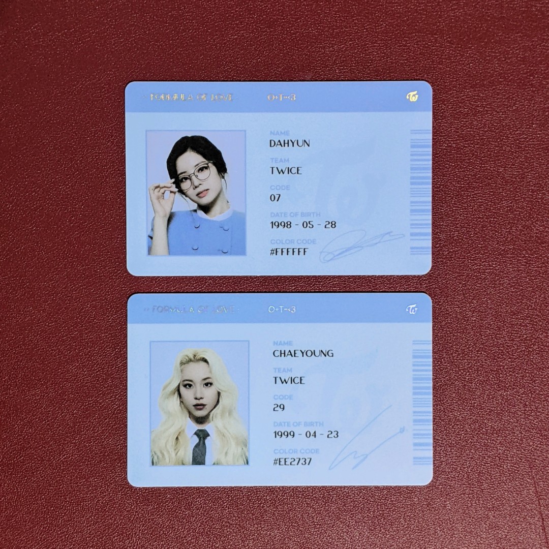 Twice Id Card Formula Of Love