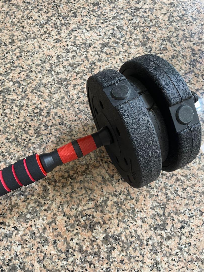 Full set of bar and weights 40kg, Sports Equipment, Exercise & Fitness