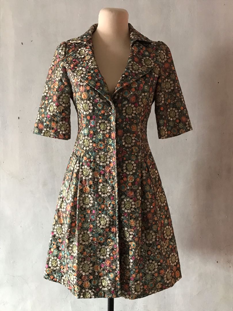 Fully Embroidered Dress Coat, Women's Fashion, Dresses & Sets, Dresses