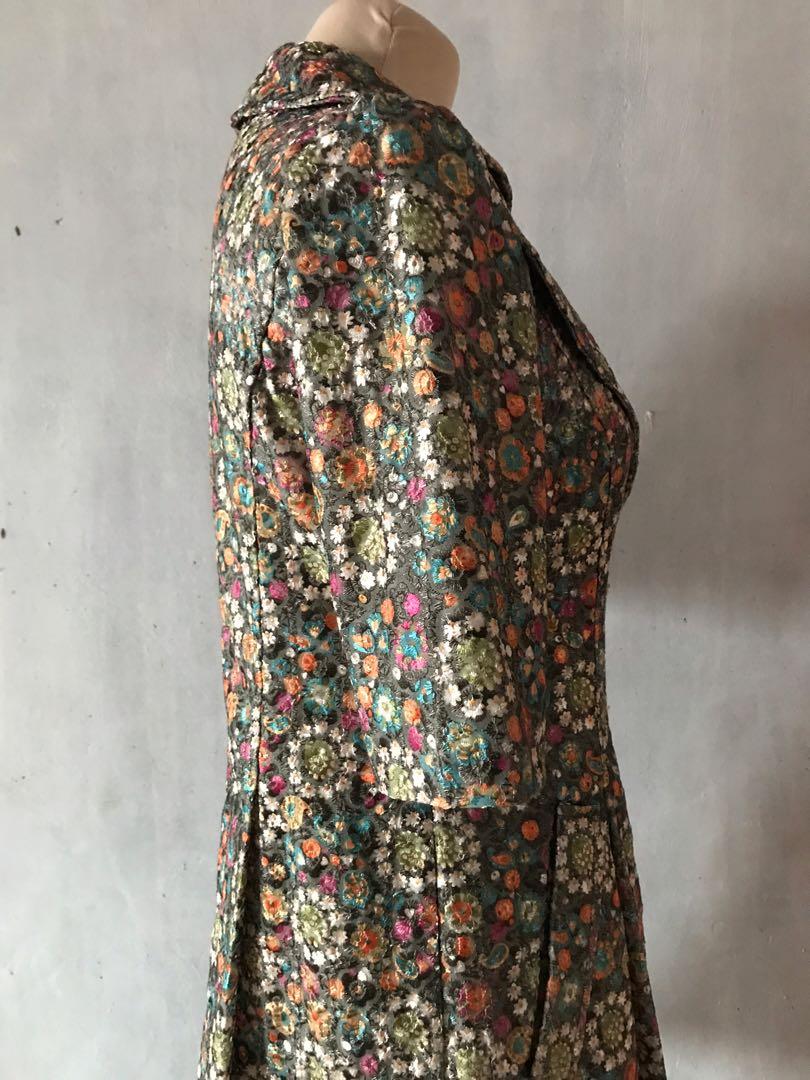 Fully Embroidered Dress Coat, Women's Fashion, Dresses & Sets, Dresses