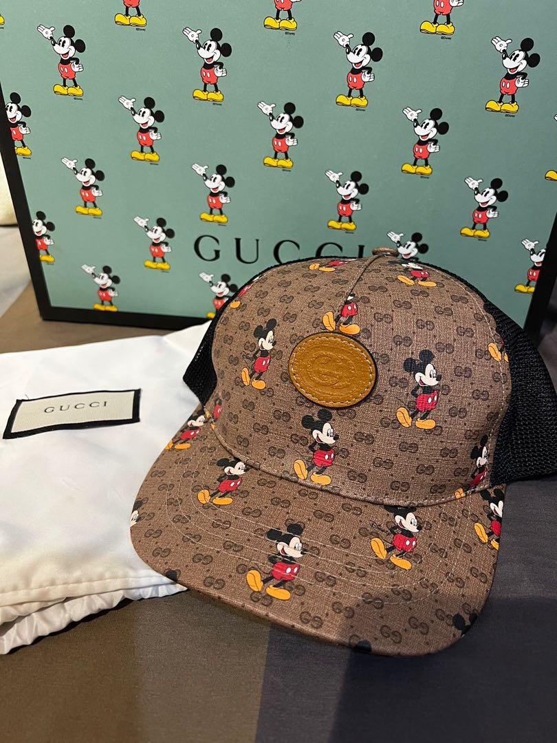 GUCCI Disney Mickey Collaboration Mouse Cap Baseball Hat Unisex Size S With  Box