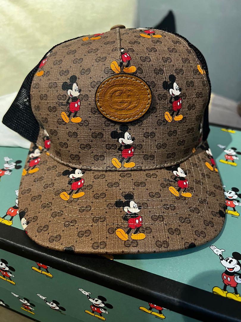 GUCCI and Disney Mickey Mouse Collaboration Baseball Unisex Hat in Size L