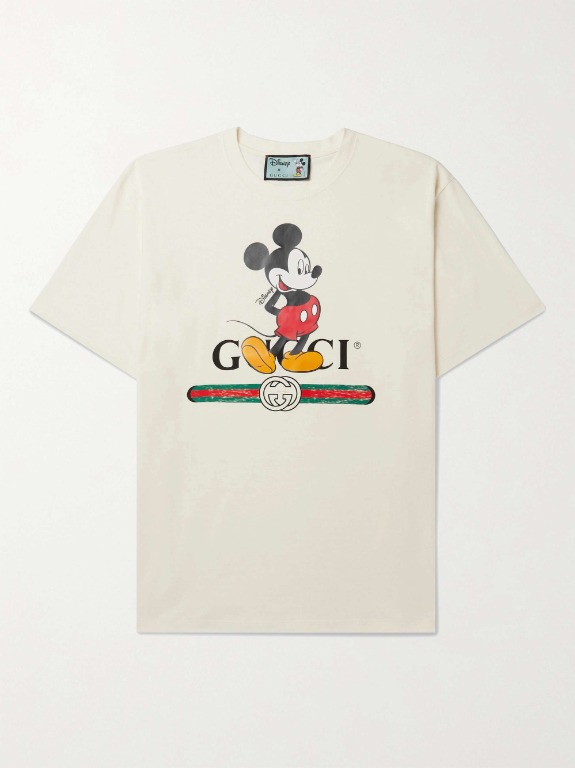 Gucci x Disney Mickey Mouse T-shirt, Men's Fashion, Tops & Sets, Tshirts &  Polo Shirts on Carousell
