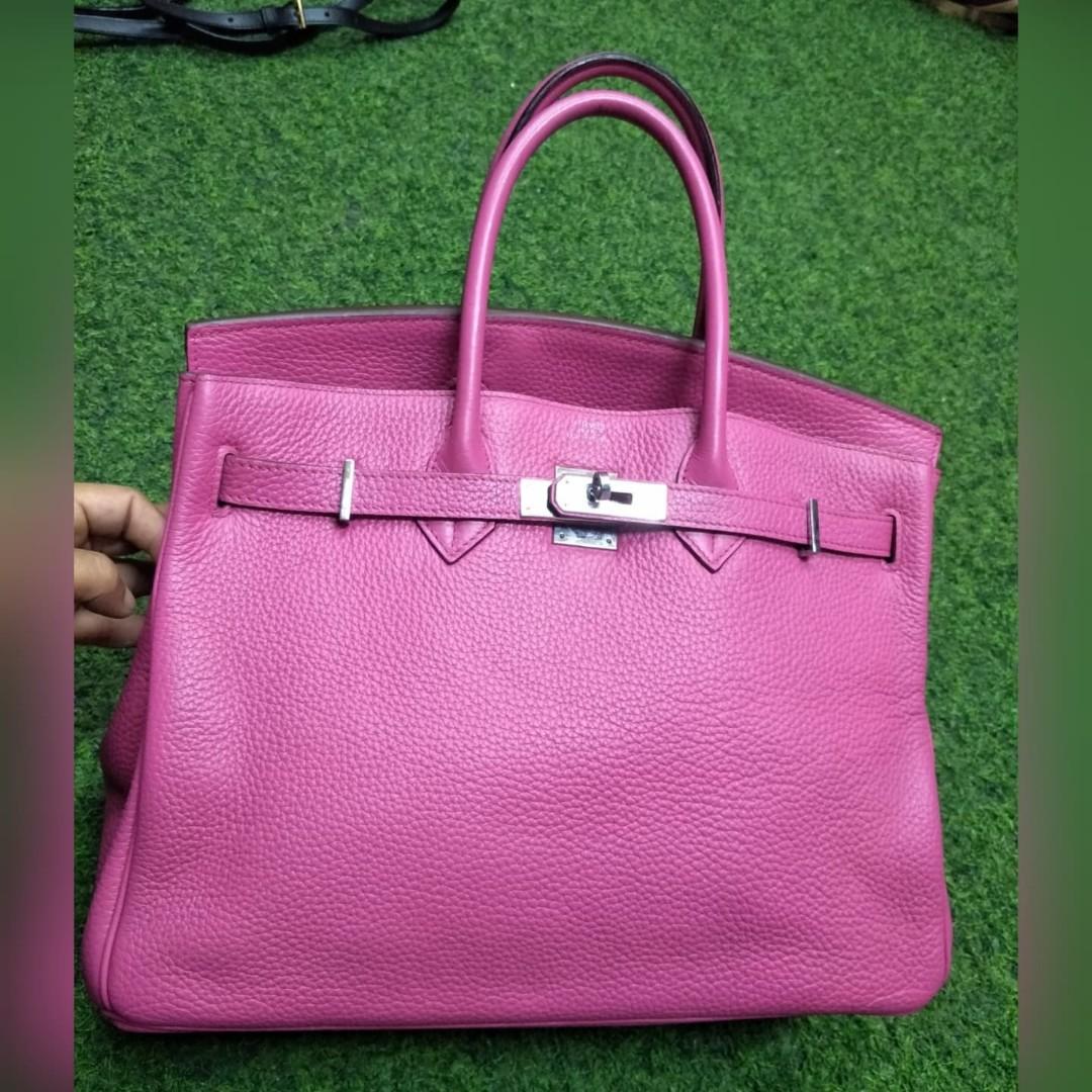 Hermes Pink Ostrich Birkin, Luxury, Bags & Wallets on Carousell