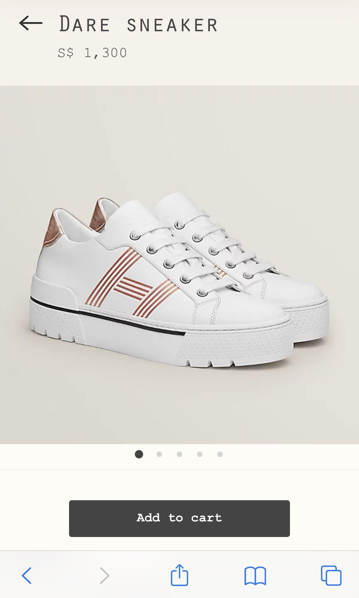 Hermes Dare Sneakers EU 38, Women's Fashion, Footwear, Sneakers on Carousell